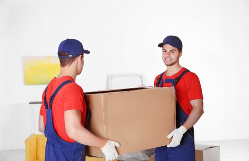 Office relocation equipment prepared for a local Balham business move
