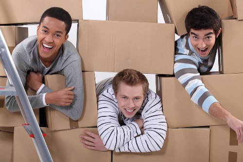 Preparing boxes and furniture for a Balham moving van