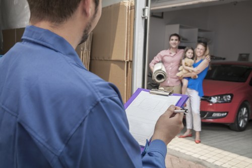 Careful loading of household items during a Balham home move