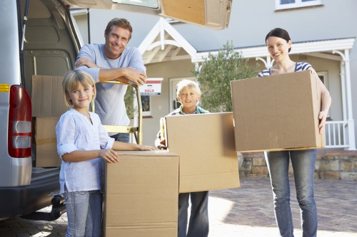 Moving van loading furniture for removal services in Balham