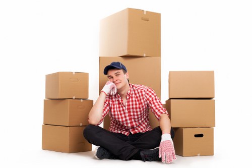 Professional movers loading a van for a local Balham removal
